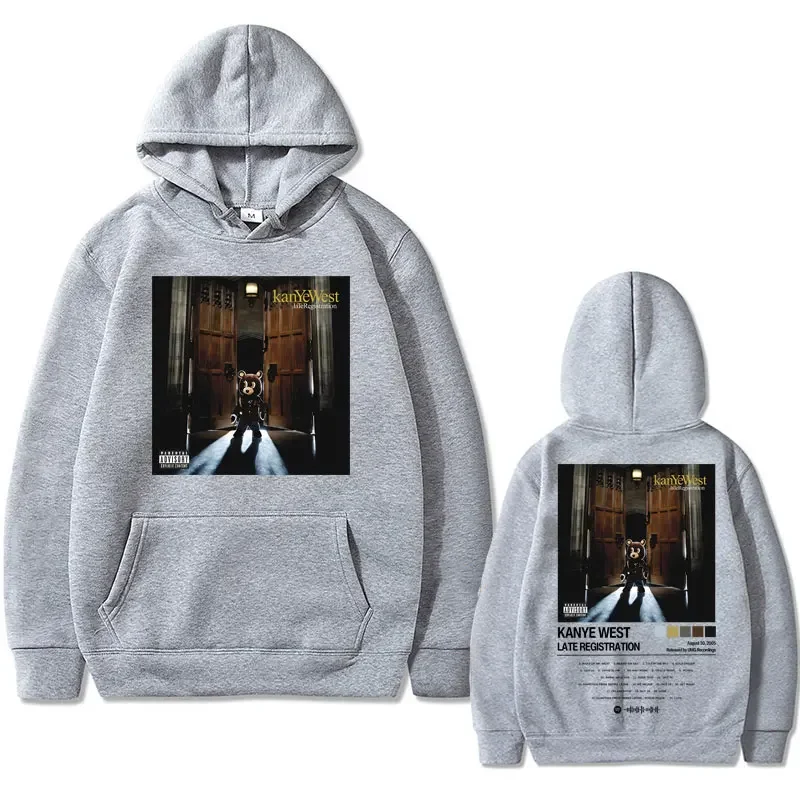Rapper Kanye West Late Registration Album Cover Print Hoodie Male