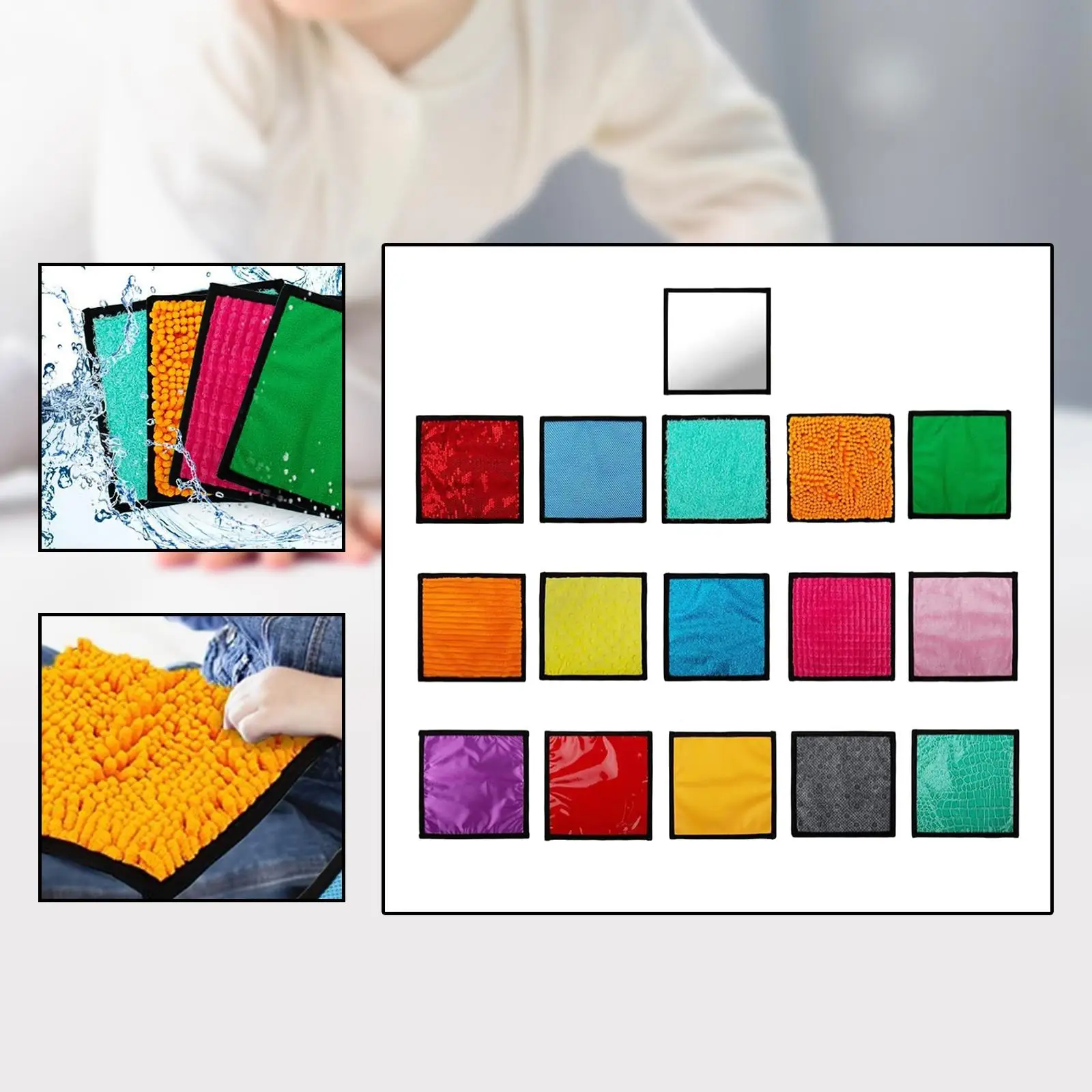 

16 Pieces Sensory Mats Lightweight 22 cm for Aged 3 to 6 Child Exploration