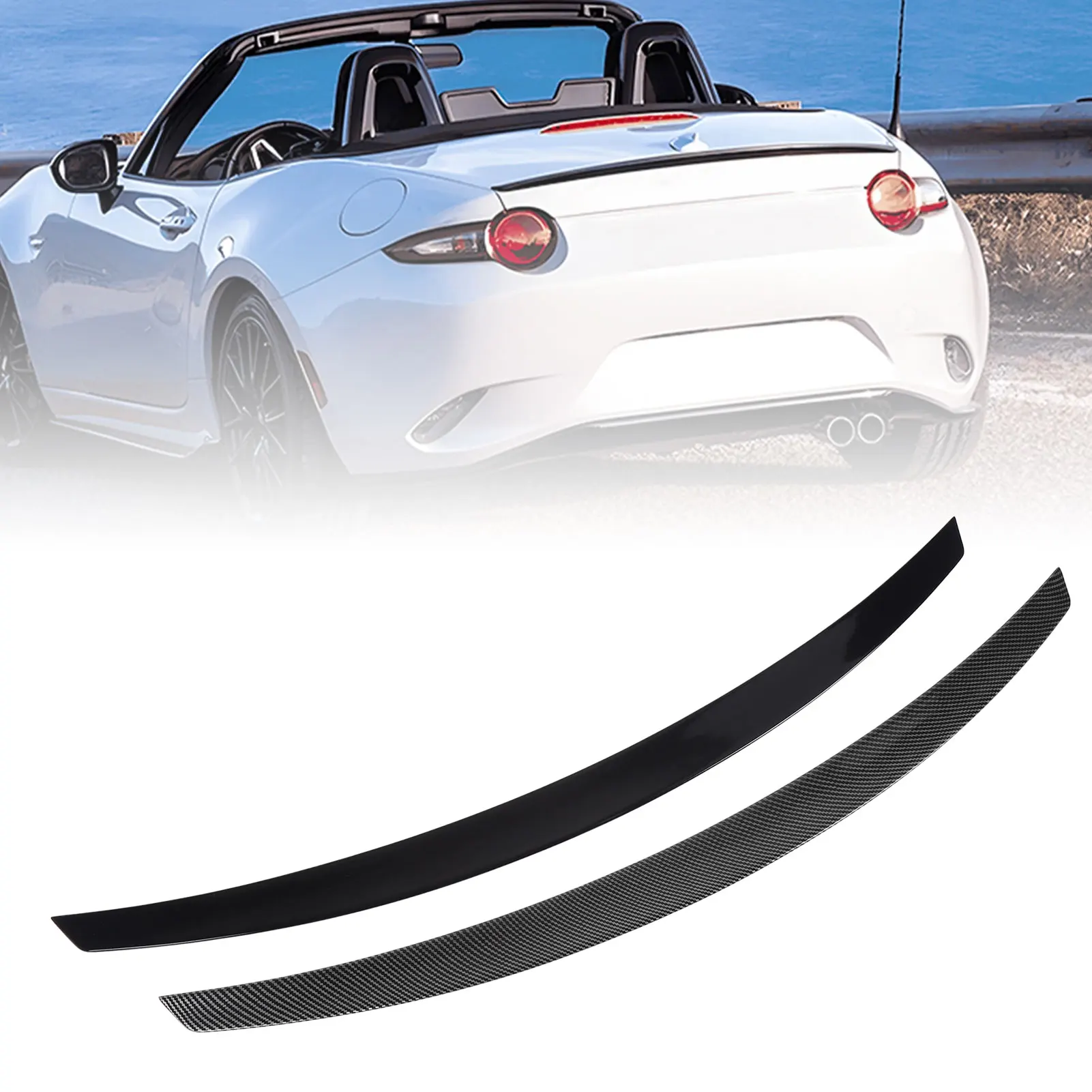 Rear Trunk Wing Spoiler Rear Trunk Spoiler Improve Driving Stability Sporty Look Lightweight for MX-5 Miata ND 2016 to 2022