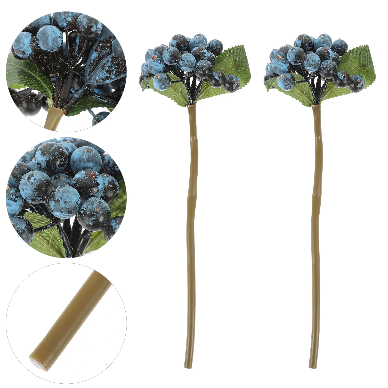 

5pcs Simulation Stem Decoration Artificial Stems For Christmas Home Wedding Vase Decor Faux Berry Branches Flower Arrangement