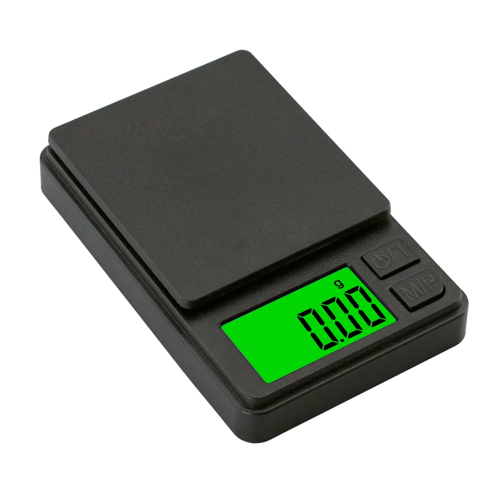 Mini Pocket Digital Scale LCD Gram Food  Jewelry Ounces Grains 500g 0.01g 1000g 0.1g Scale  Black