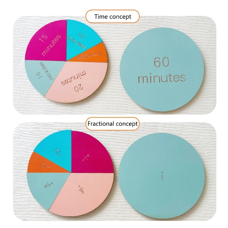 Fraction Circles Kids Educational Toy Math Manipulatives Tool Math Teaching Aids