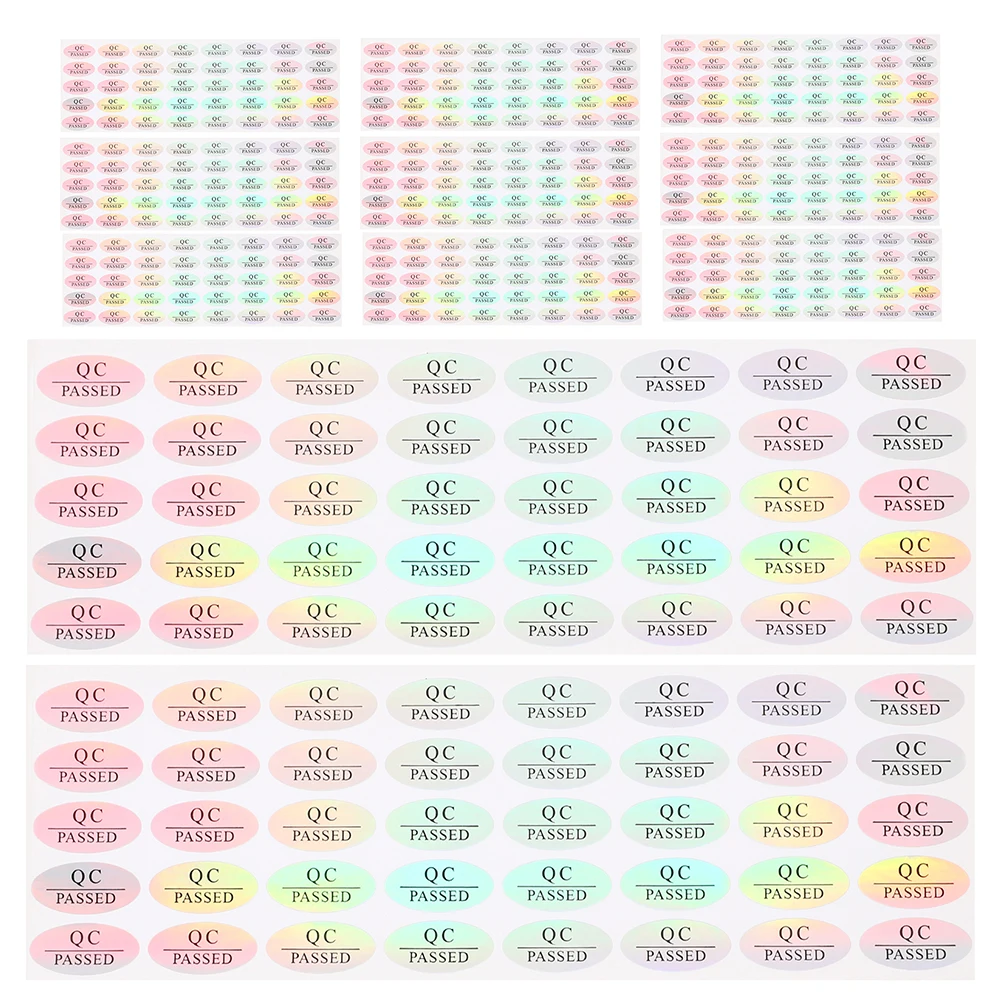 

800 Pcs Waterproof Labels QC Passed Stickers Colored Status Adhesive Tags Warehouse Supplies Flexible PVC Self Adhesive