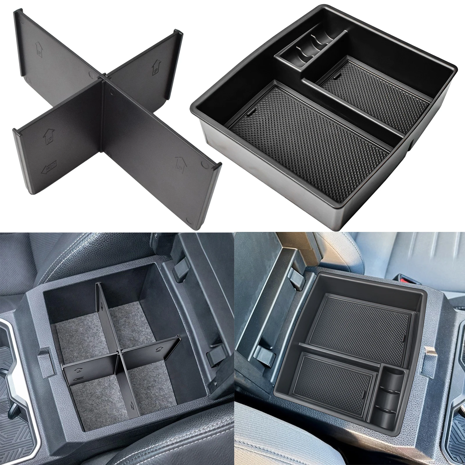 

Armrest Storage Box Center Console Dividers For 2024 2025 Toyota Tacoma Toyota 4Runner Accessories Interior Storage Tray Divider