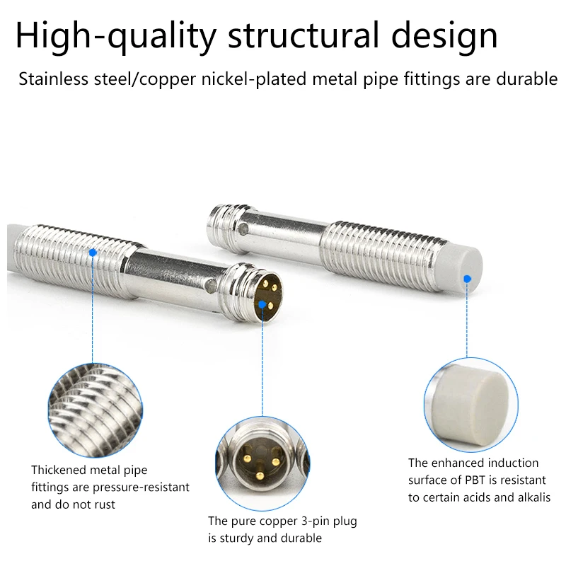 M8 Plug-in Connector Type 8mm Diameter Proximity Switch Sensor with Aviation Plug Metal Induction Switch sensor