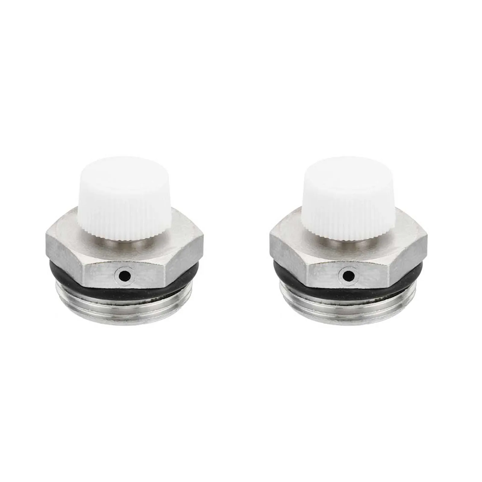 2Pcs Male Thread Radiator Air Venting Valve Nickel Plated Brass Manual Radiator Air Vent Plug Valve 1/8 1/4 3/8 1/2 3/4 Home