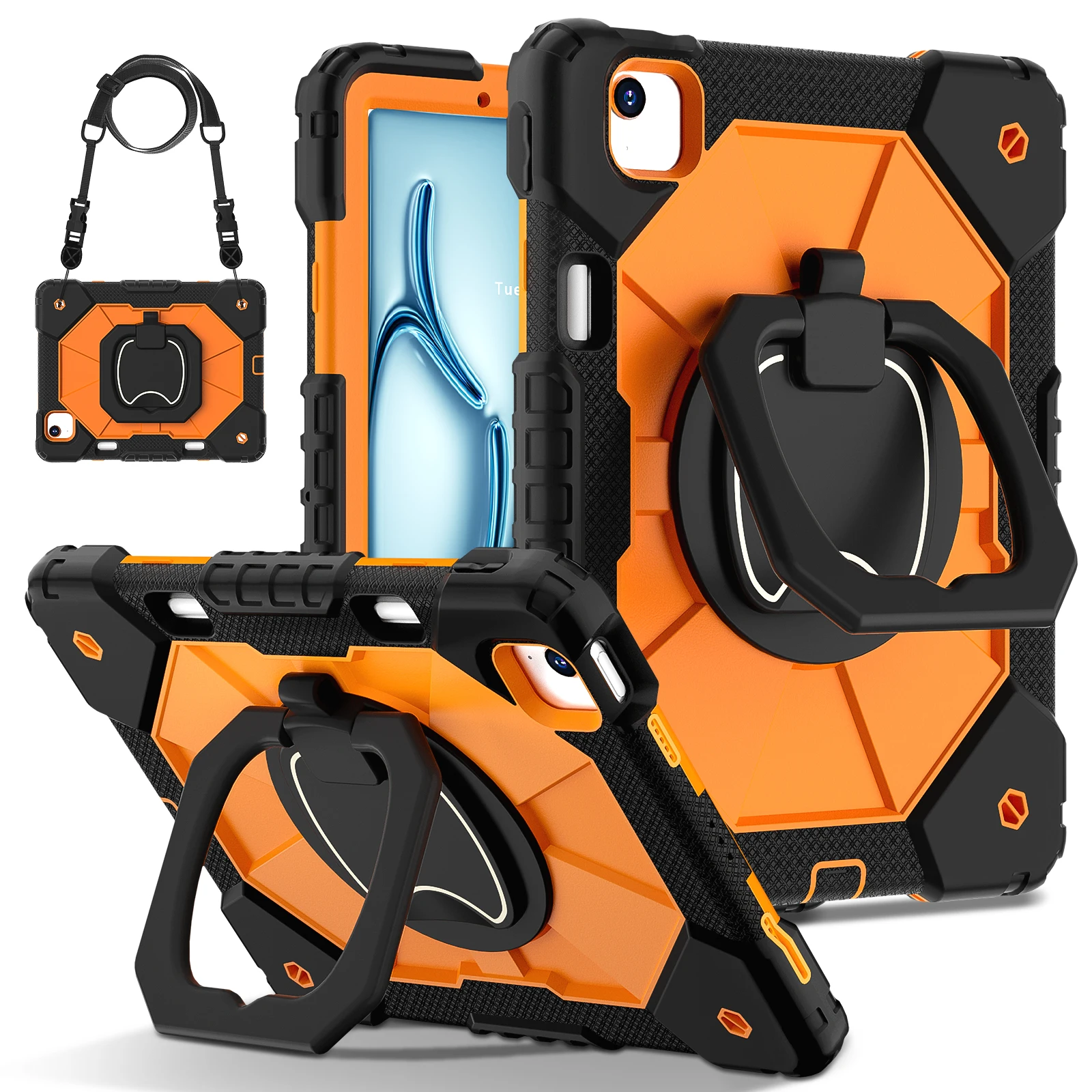 Armor Stand Schokbestendig Tablet Case Voor iPad Air 5 Air 6 A16 11e M3 Pro 11 12.9 13 10 Gen 10.5 10.2 9e 8e 6e 5e 9.7 Mini 7 6