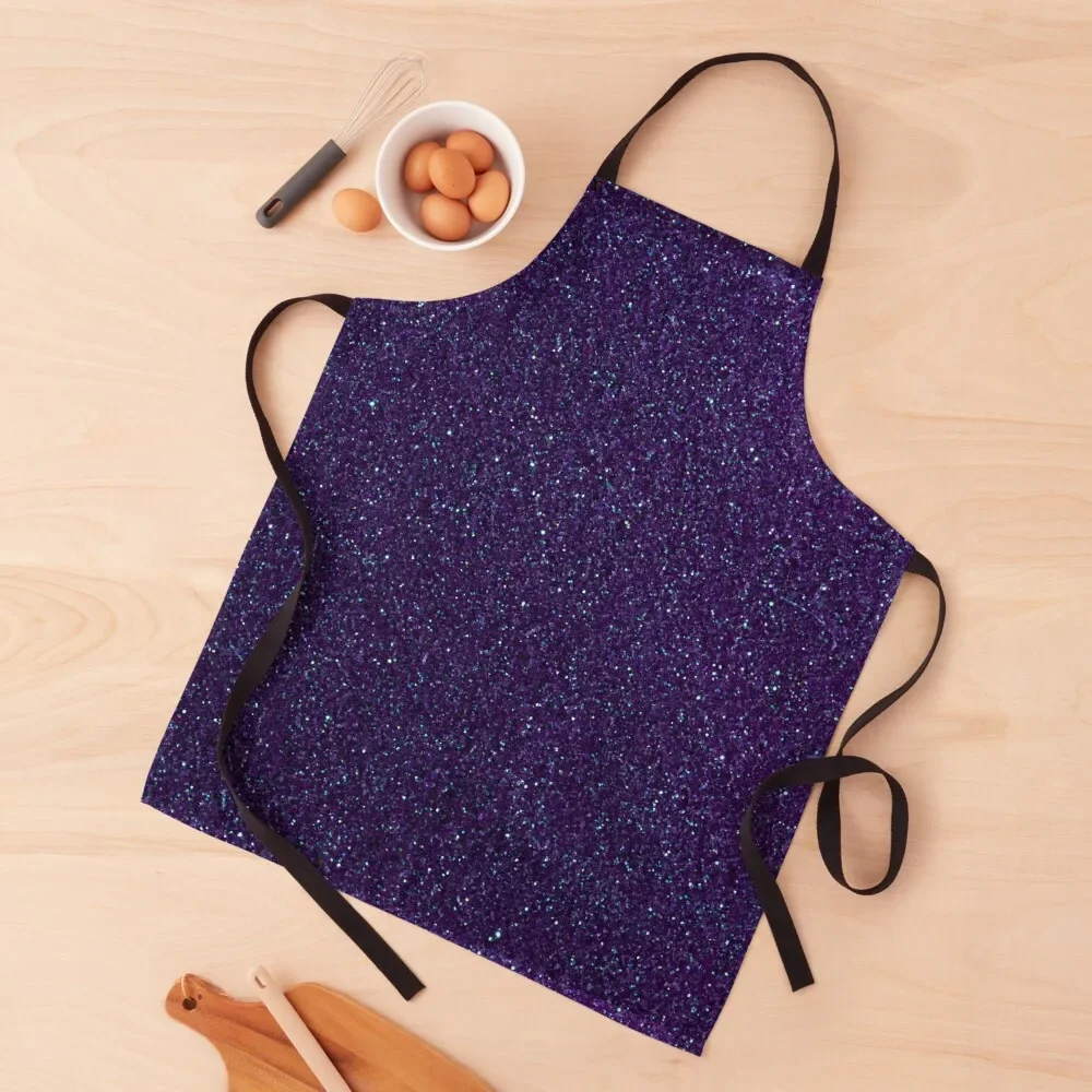 

Purple Stardust Apron Trim Cloth Kitchen Things For Home Chef jacket men Apron