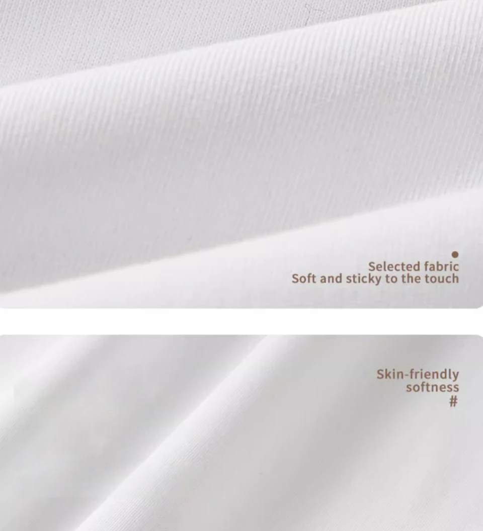 220gsm Schweres Übergrößen-T-Shirt für Herren, Sommer-Qualität Kurzarm-Shirt aus Baumwolle, Einfarbig, Trendy, Lässig, Weiß, Schwarz, Top – Detail 4