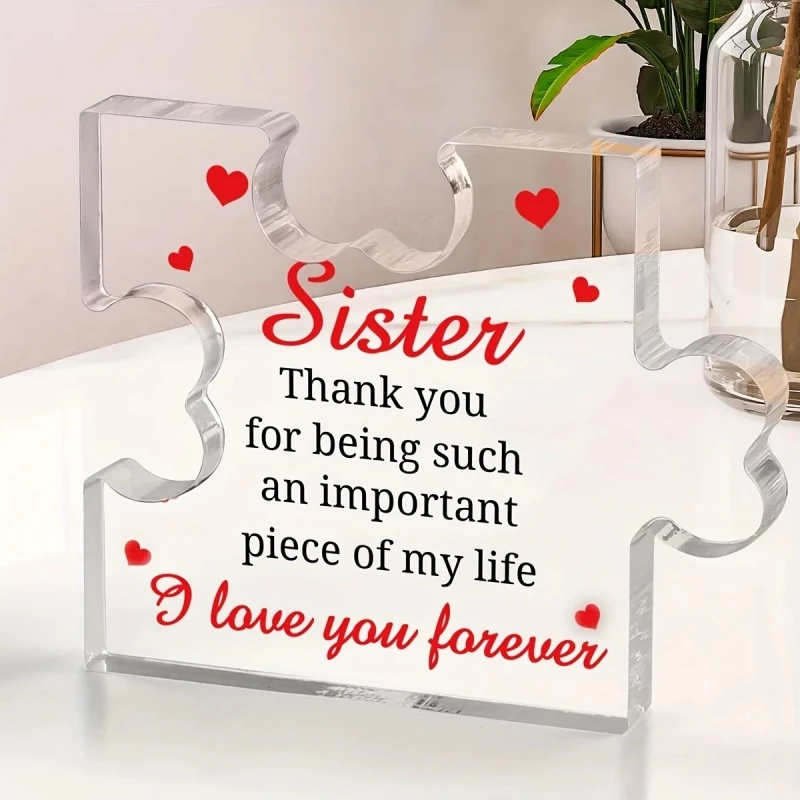 Christmas Gift Transparent Acrylic Friendship Plaque for Best Friend Birthday Gift for Mom Bestie Home Decor Party Decoration