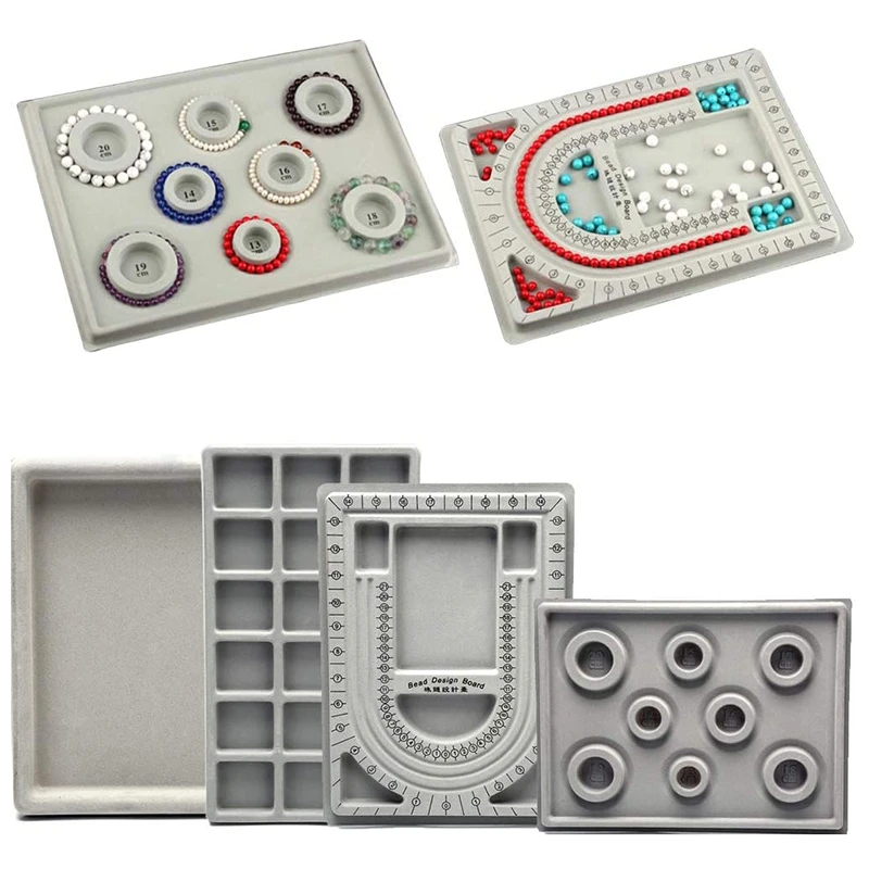 Bead Design Board Bracelet Design Board Flocked Bead Board Mats Necklace Beading Jewelry Organizer Tray