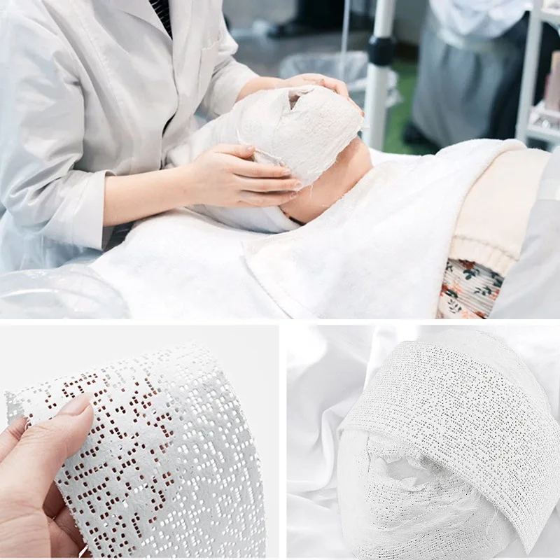 25pcs/1 box Gypsum Plaster Mask Lifting Remove Wrinkles V-Face Shape Plaster Bandage Witch Facial 3D Mummy Mask