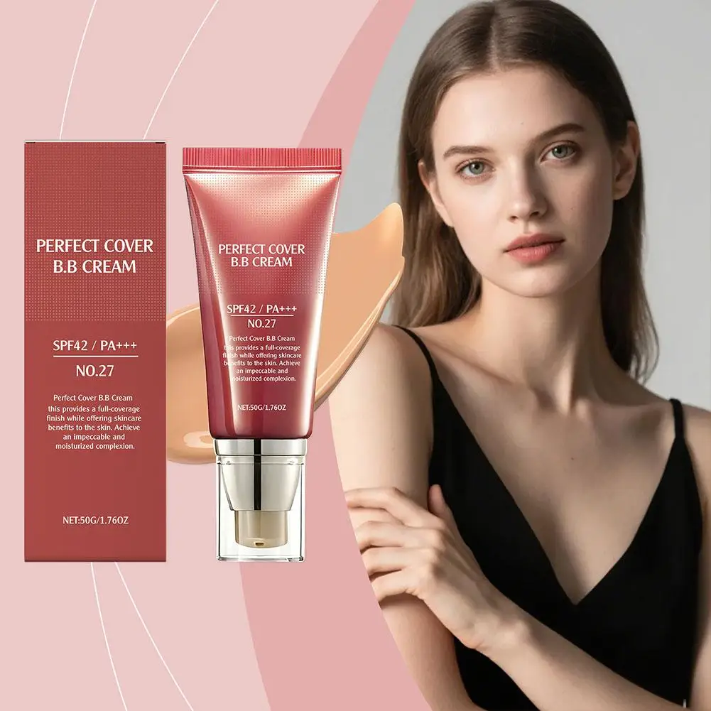 Natural Color Brightening BB Cream 50g Softening Concealing Skin Tone High Coverage Foundation Concealer Perfect Cover BB Cream