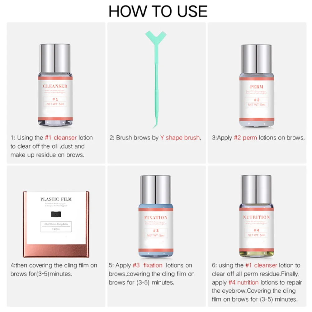 1 Juego de Kit de laminación de cejas, herramientas de laminación de cejas para dar forma a cejas naturales 3D, bricolaje en casa, herramienta de maquillaje para mujeres, regalo