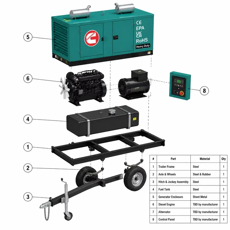 US Brand Weichai Faw 150kva 250kva 250kw Commercial Generator Ricardo Price Heavy 3 Phase Generator