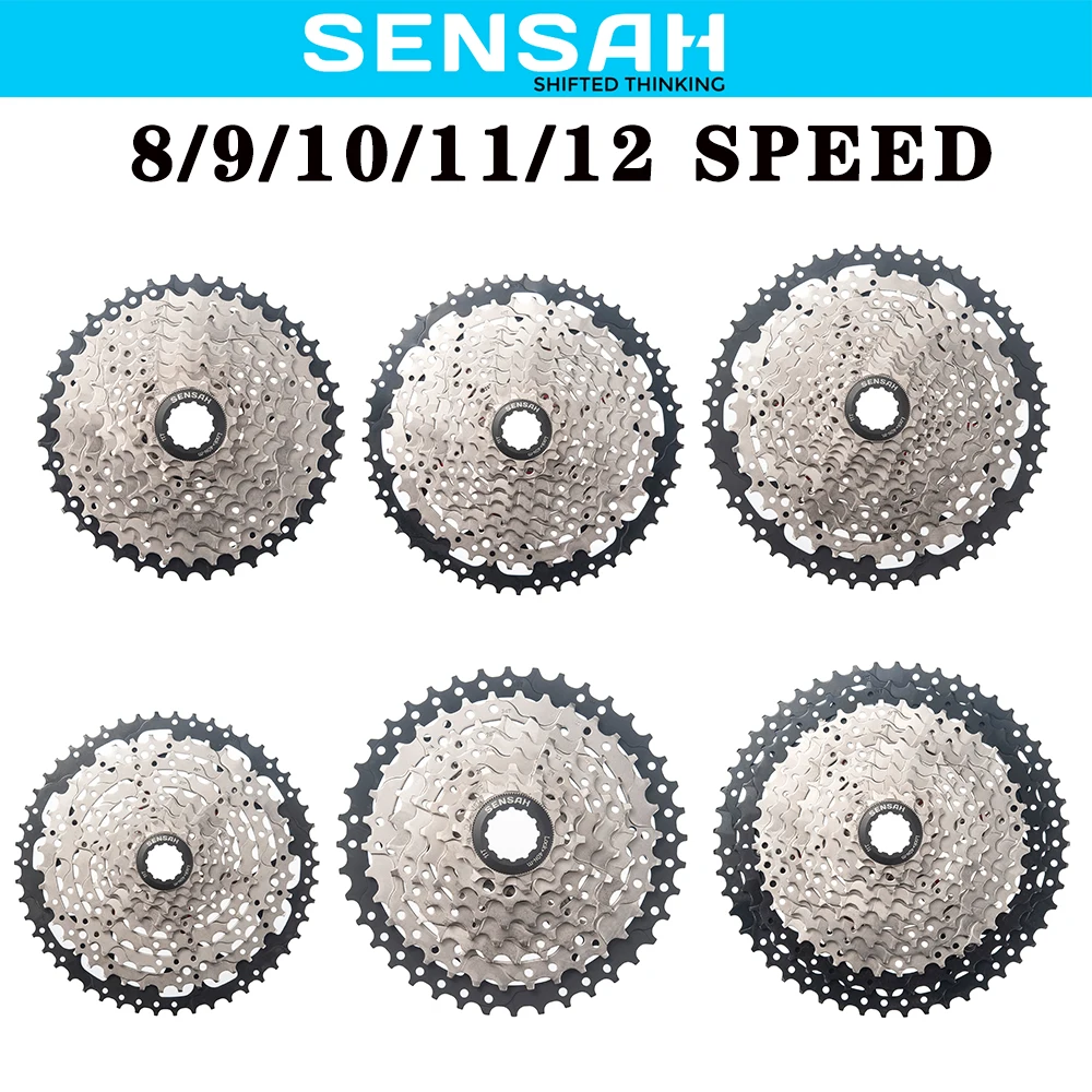 SENSAH Mountain Bike 8 9 10 11 12 Speed Velocidade Bicycle Cassette MTB Freewheel Sprocket 40T 42T 46T 50T 52T for HG HUB