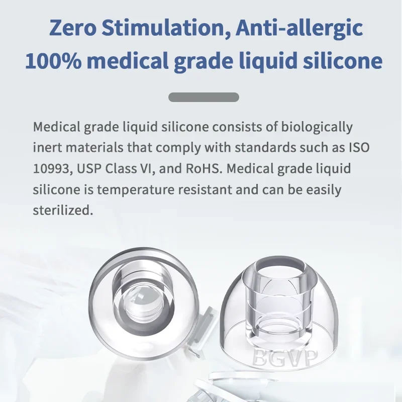 BGVP B01 أطراف أذن من السيليكون لملحقات سماعات الأذن داخل الأذن، مادة صديقة للبشرة، أطراف أذن بديلة