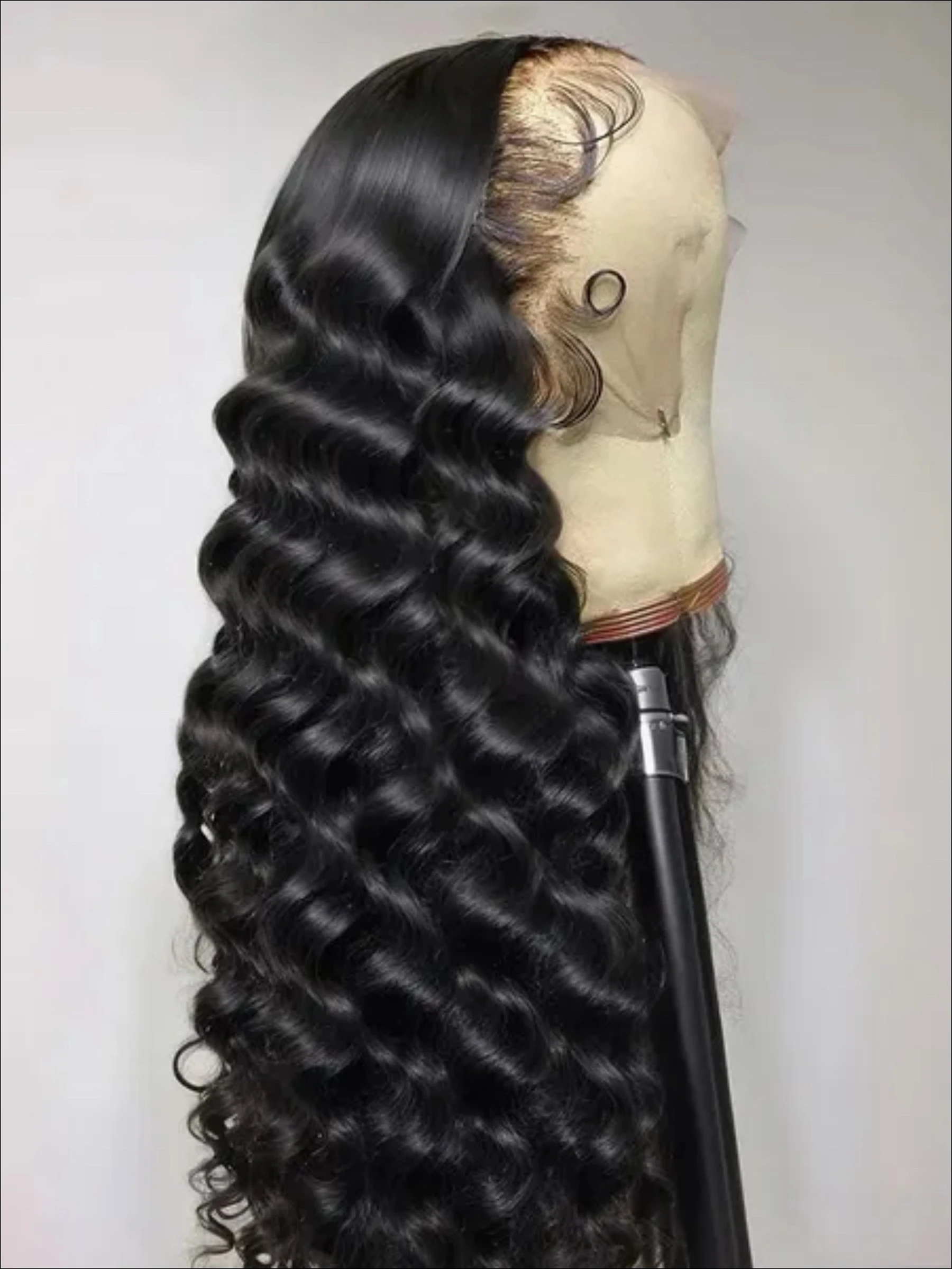 

Loose Deep Wave 13X4X1 HD Full Lace Frontal Synthetic Wigs For Women Preplucked With Baby Hair Bleached Knots Soft Hair Cosplay