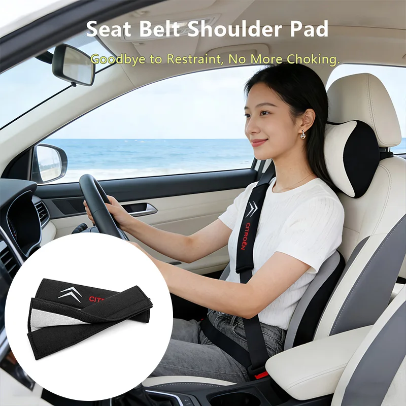 

Car Seat Belt Cover Styling Cotton Safety Shoulder Protector For Citroen C1 C3 C4 C5 C6 2CV VTS Picasso Cross Cactus RD3 C4L DS4