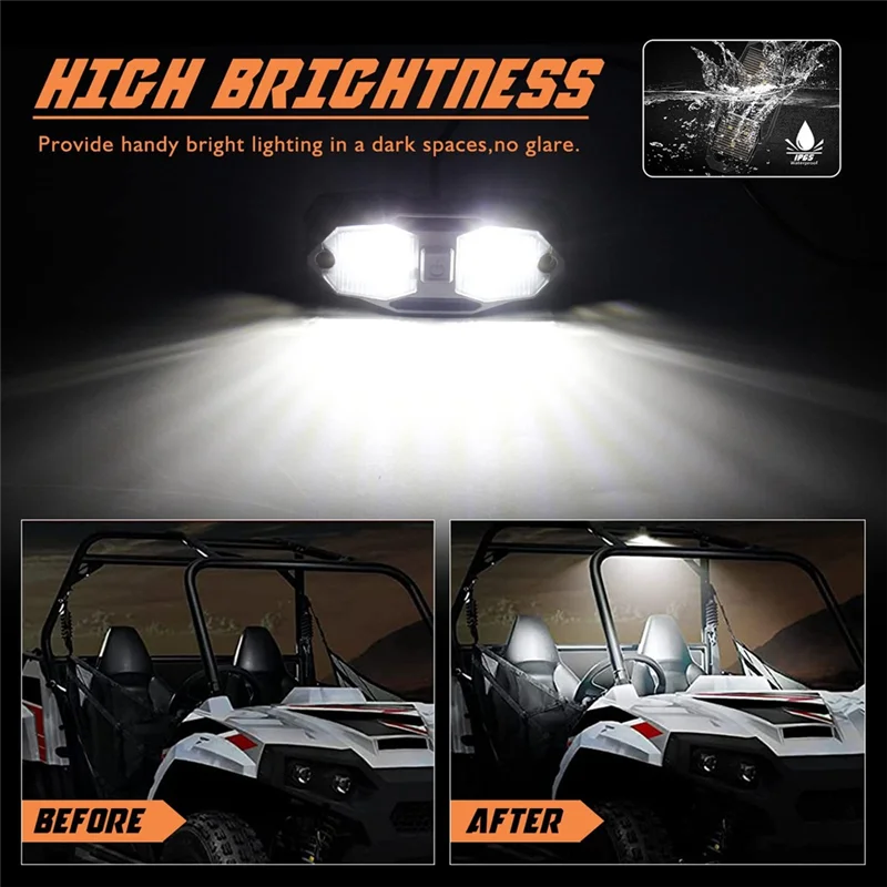 

For Polaris For RZR 4WD For Can-Am LED For UTV Dome Light Roll Cage Utility Light Red White Dual Color With Switch