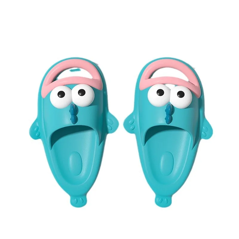 Clownfish slippers summer outside wear female eva breathable deodorant cool home step on shit feeling non slip flip flops men