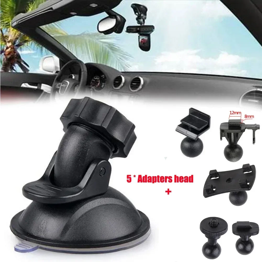 Car Suction Cup For Dash Cam Holder With 5 Types Adapter Car Windshield Rotating Mount For Driving DVR Camera Camcorder  NEW