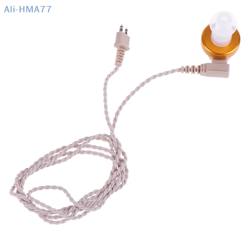 1x Hearing Aid Receiver 2 Pin Unilateral Cord Wire Speaker Deaf-aid Earphone Cable For BTE Cassette Audiphone Earplug Accessory