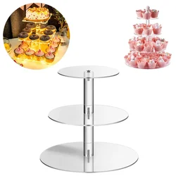 3/4/5 Tier Acrylic Cake Stand Crystal Cup Cake Display Shelf Cupcake Holder Plate Birthday Party Decoration Stands