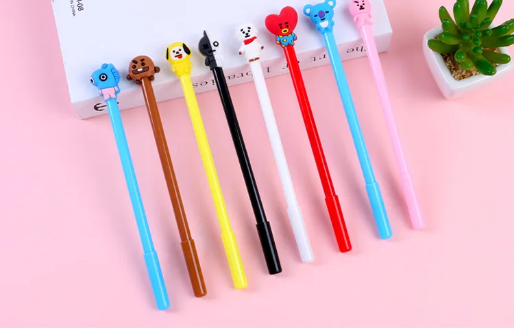 

12 Pcs Creative Stationery Cartoon Gel Pen Exam 0.5mm Neutral Pens Learning Office Supplies