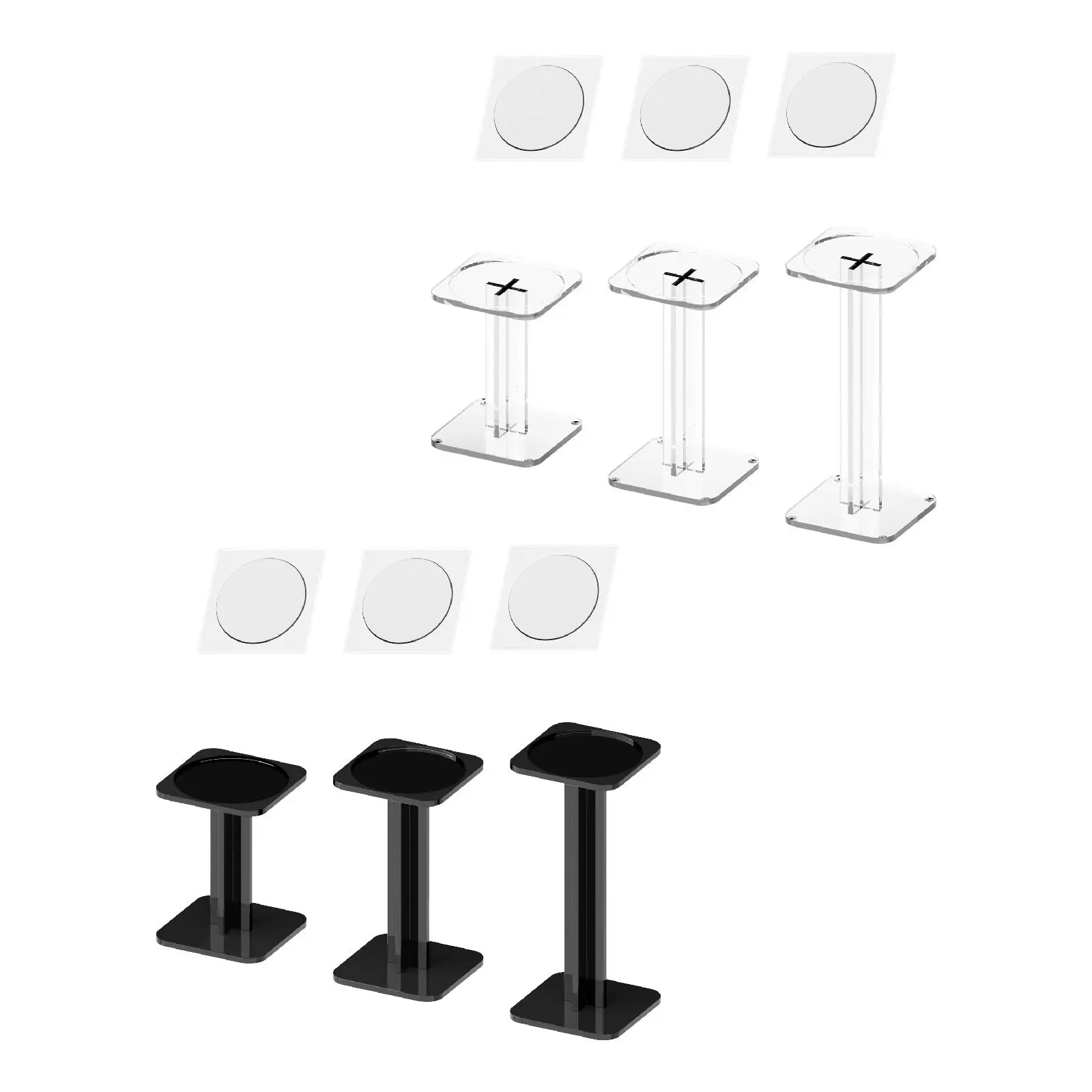 Acrylic Display Stand Shelf Durable Risers Holder for Small Figure Toy Board Game Home Office Use - view 5