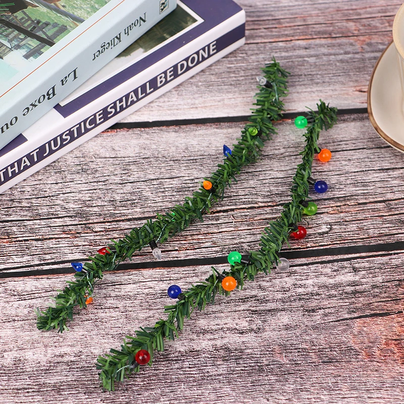 1:12 Dollhouse Miniature Christmas Home Decor Grass Strips Doll Decorative Strip