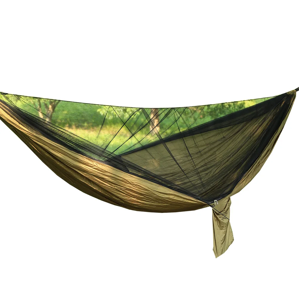 

Nylon Polyester Portable Lightweight Hammocks With Bed Net Tree Straps Carry Bag for Outdoor Travel Hiking Party Backyard Beach