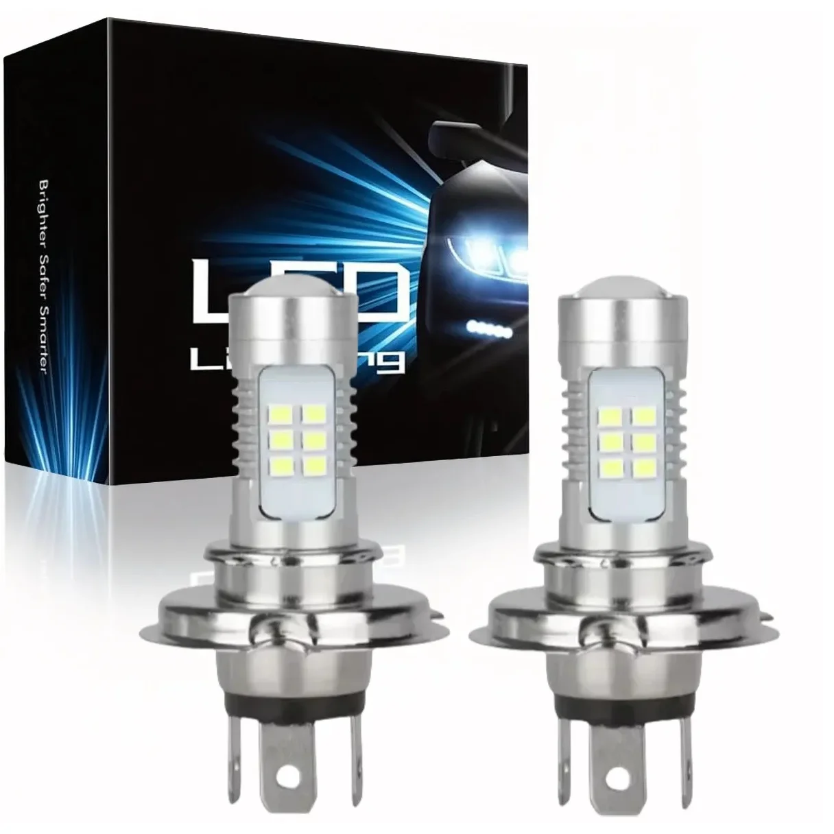 

Комплект из 2 светодиодных противотуманных фар H4 9003 HB2, очень яркие дневные ходовые огни белого цвета 6000K, без аккумулятора