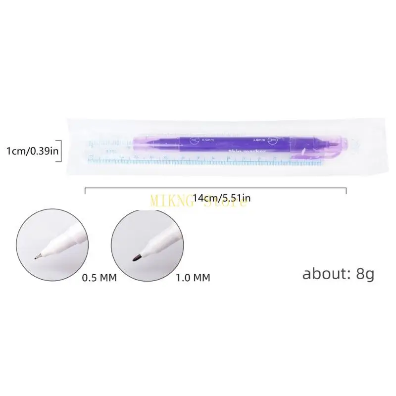 Makeup Positioning Marker Pen, Microblading Marker Pen with Paper Ruler best sale