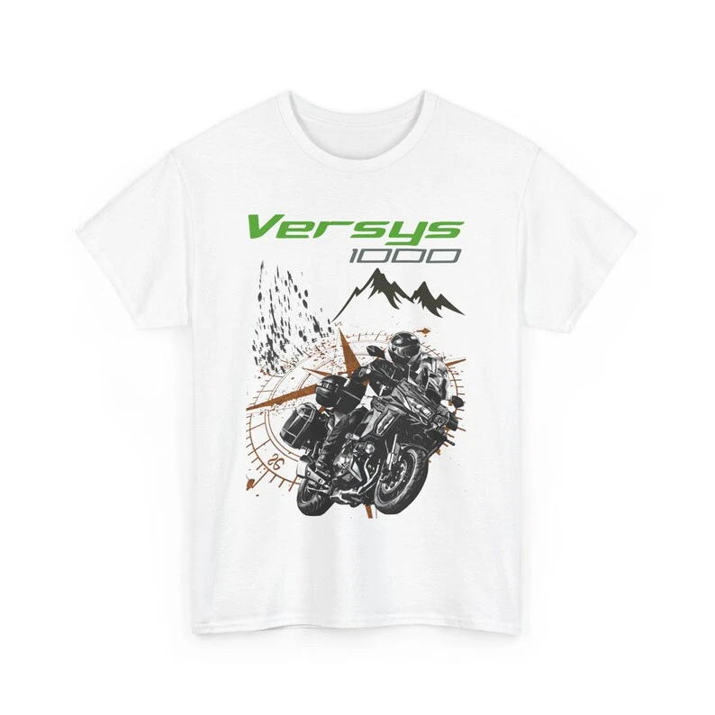 Rare Versys 1000 Adventure Touring Motorcycle T Shirt Gift for Bikers Moto Travel Lovers Dual Sport Touri Cotton T-shirt Unisex