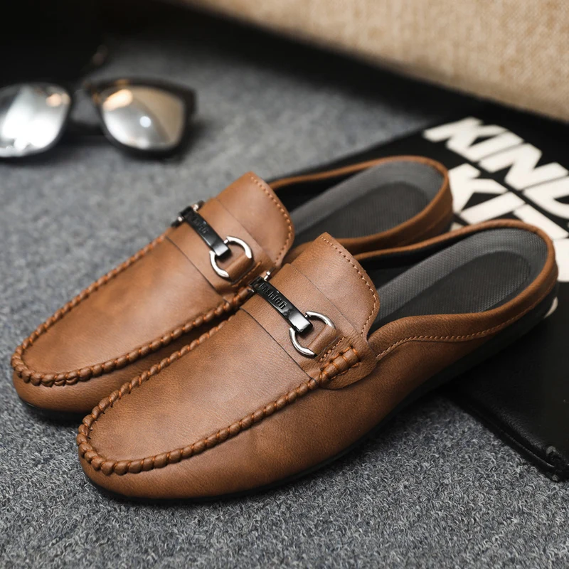 

Мужские повседневные туфли больших размеров 45-46: мюли, лоферы, шлепанцы, сандалии без задника, с закрытым носком, слипоны, плоская подошва