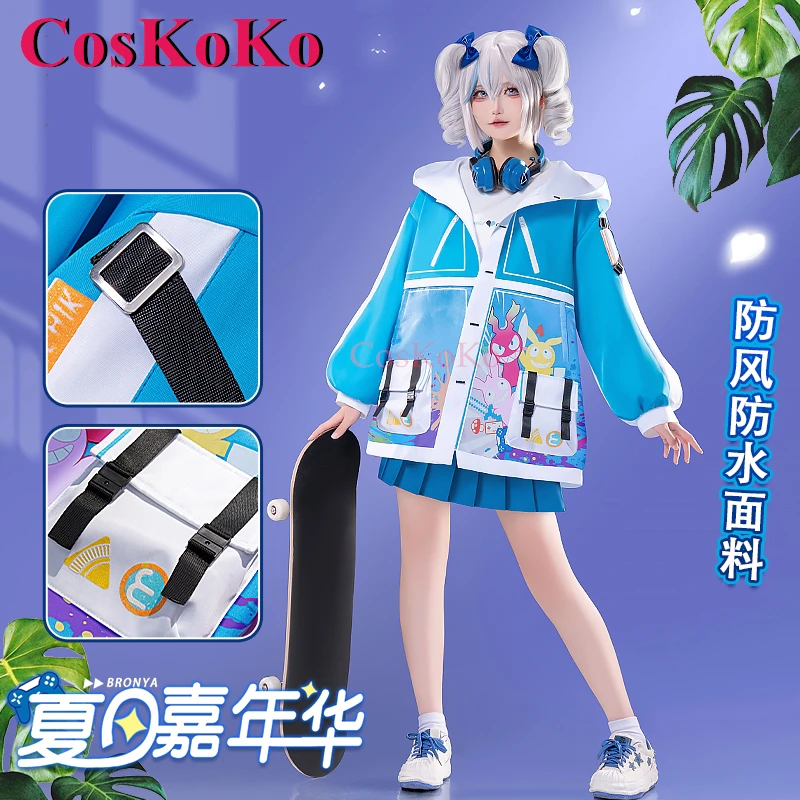 

CosKoKo Bronya Zaychik Cosplay Game Honkai Impact 3 Costume Summer Festival Fashion Outfit Halloween Party Role Play Clothing