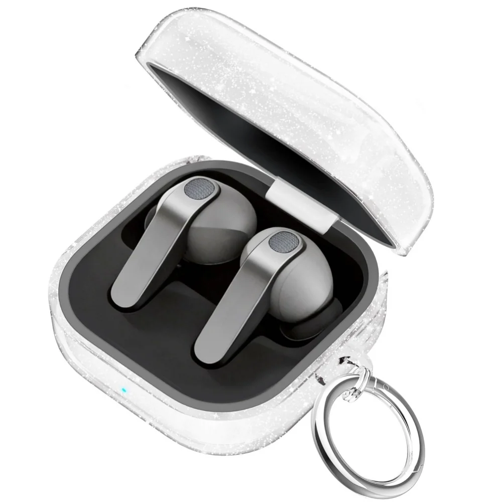 für Samsung Galaxy Buds 4 Pro Hülle/Buds 4 Hülle, stoßfeste, transparente Hülle für Samsung Galaxy Buds 4/4 Pro mit Schlüsselanhänger und Reinigungsset – Detail 9