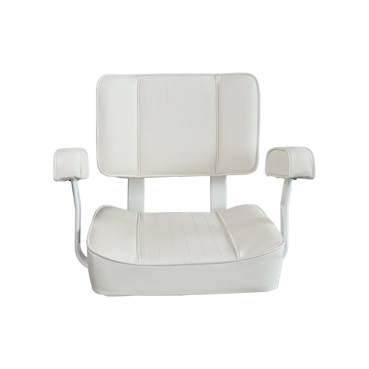 

Other Marine Supplier White Luxury Helm Seat With Armrest Captain Chair Captain Boat Seat For Fishing Boat