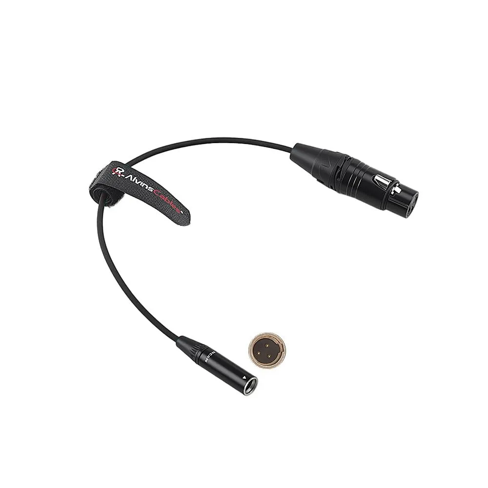 Mini XLR 3 Pin Male to XLR 3 Pin Female Audio Cable for Blackmagic Pocket Cinema Camera BMPCC 4K/6K Video Assist 4K Ultra Soft