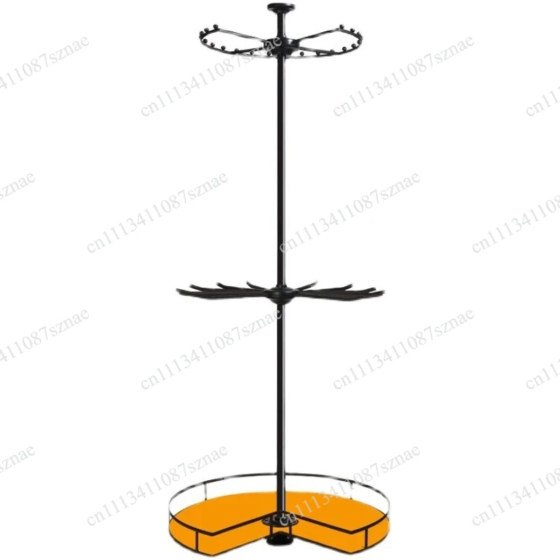 Closet rotating coat rack checkroom 360 ° corner three-tier basket multi-function shelf home storage hardware accessories