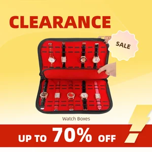 Clearance_20 -Slots für Herren Clearance_20 Slots, Reißverschlusskaktspeicher, Watch Armband Organizer (rot schwarz) _cont 10 Hauptverkaufswächter - №5