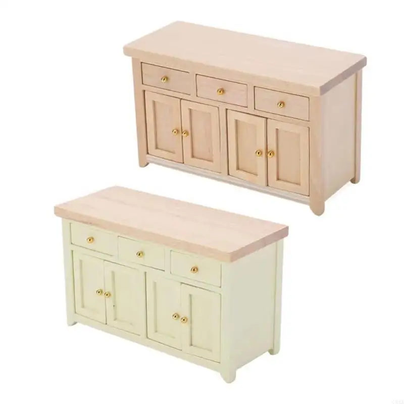 

C5AA 1/12 Dollhouses Storage Cabinet Scene Display Furniture For Craft Toy Collectors