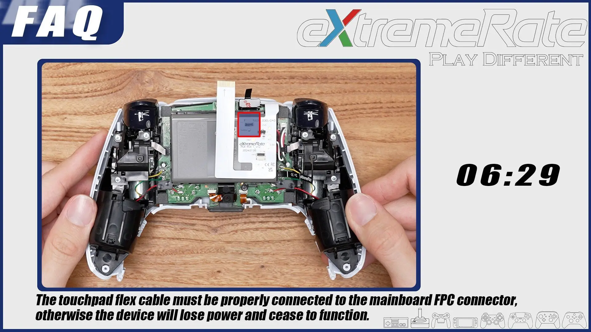 Cabo de fita FPC principal de substituição e fita DIY personalizada para controlador ps5 BDM-030/040/050 eXtremeRate Rise & RISE4 (V3) Remap kit