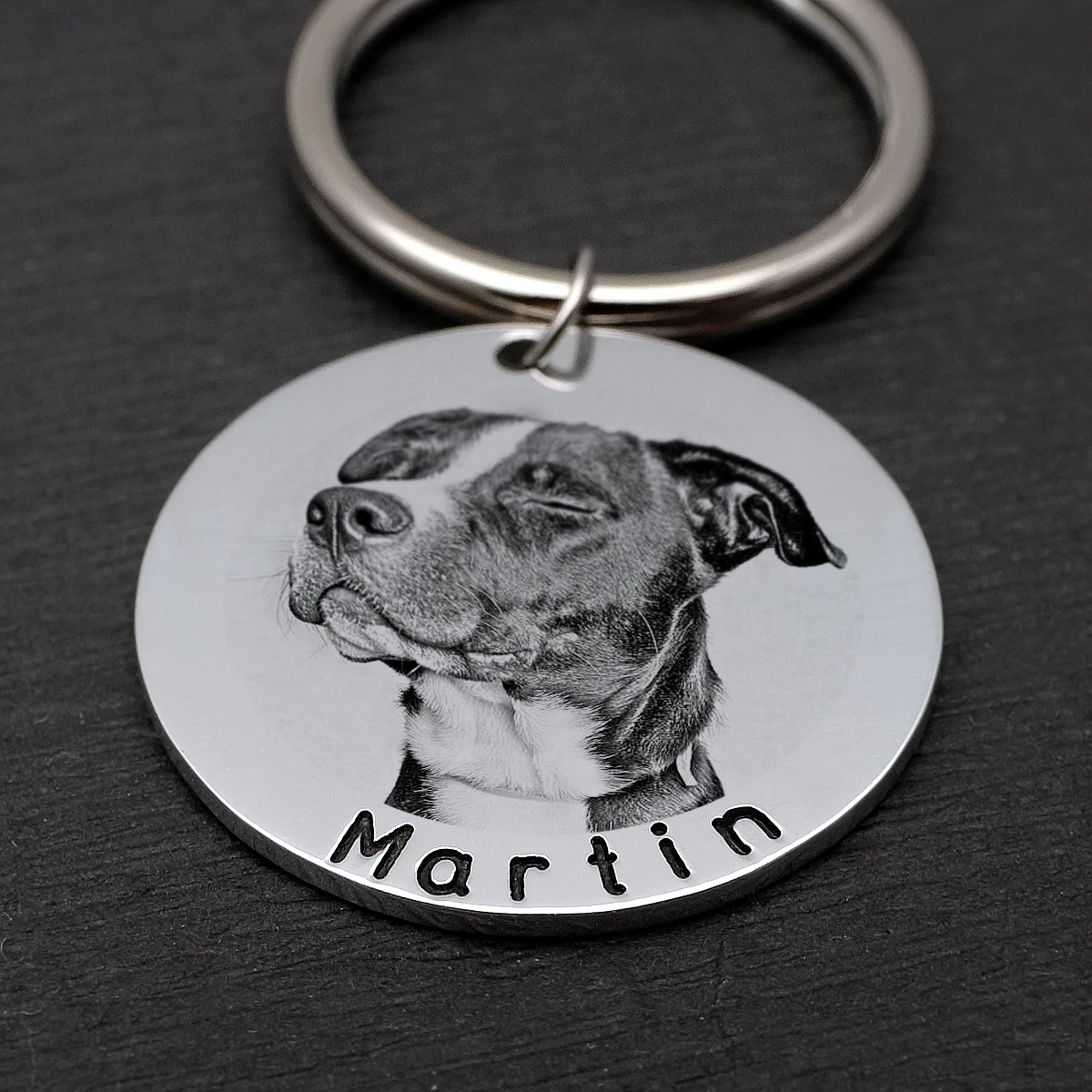 Personalized Dog Tag Custom Pet ID Tag with Photo Dog Collar Tag New Puppy Gift Dog Accessories Collar Decoration Cat Keyring