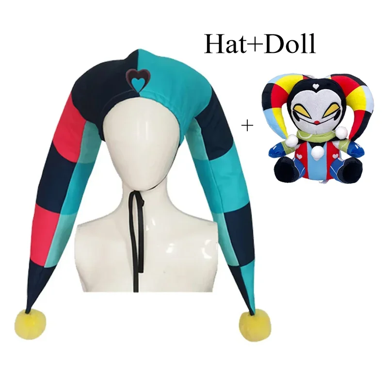 HN8 Fizzarolli คอสเพลย์บทบาทเล่นหมวกเล่นส่วนหนึ่งของ Helluva เครื่องแต่งกาย Boss หมวกผู้ใหญ่ Headwear ปลอมตัว Props8...Gf