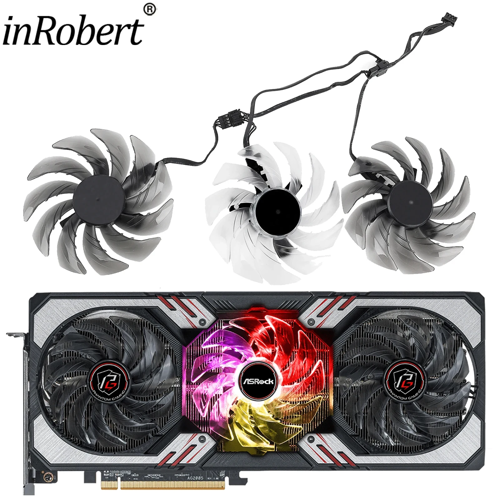 

New 87MM Cooler Fan Replacement For Asrock AMD Radeon RX 6600 6650 6700 XT Phantom Gaming Graphics Video Cards Cooling Fans