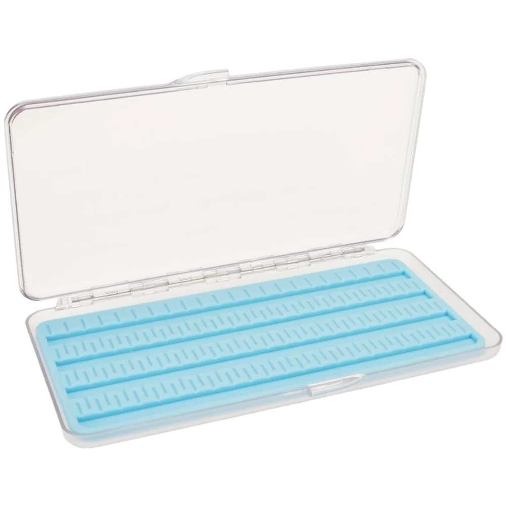 For Outdoor Fishing Fly Fishing Box Compact Fishing Gear Box Single Layer Stainless Steel Hinge Transparent Box