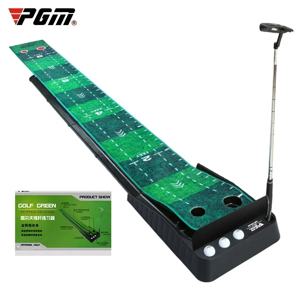 PGM 3M Golf Putting Mat Golf Putter Trainer Green Carpet Practice Set Ball Return Mini Golf Putting Green Fairway Mat TL021