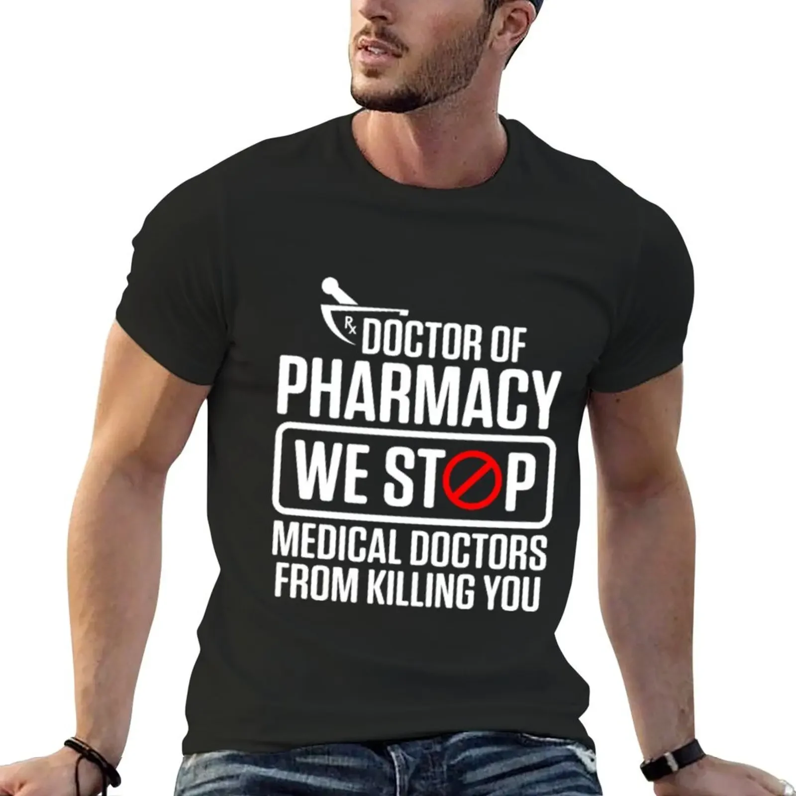 

2024 aesthetic men t shirt PharmD Doctor of Pharmacy Medical Doctorate T-shirt short sleeves pure cotton tops casual streetwear